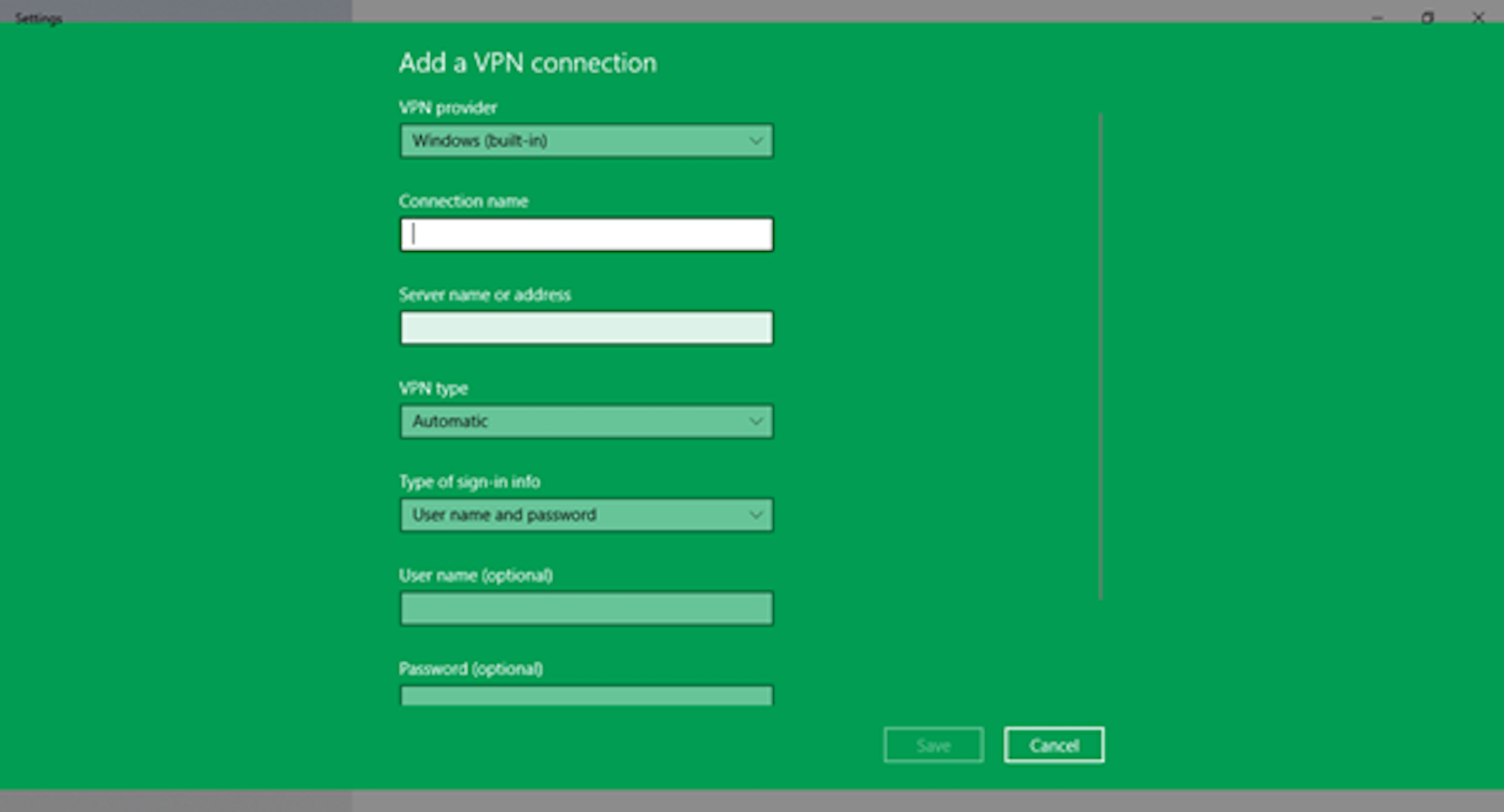 Add a VPN Connection