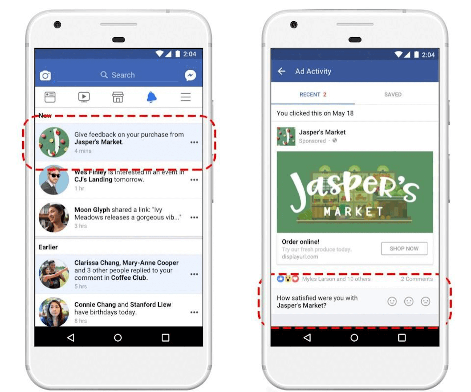 Social media polls and surveys.