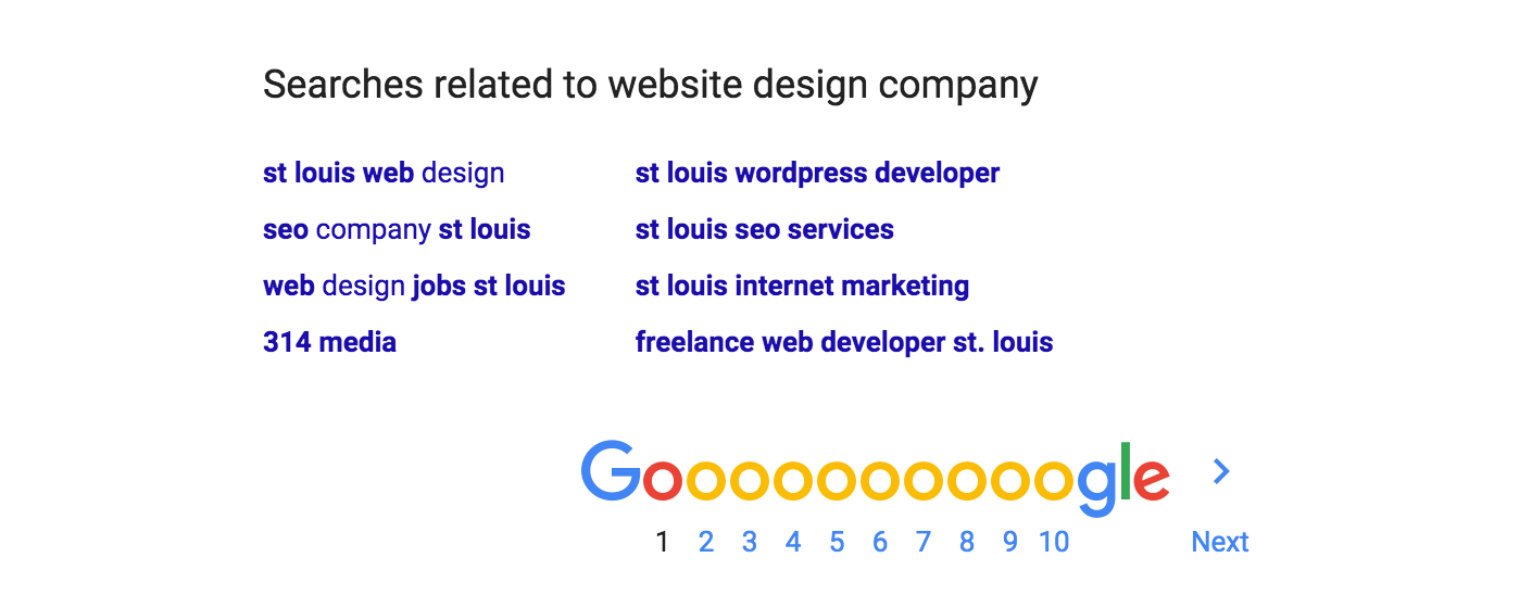 Related Searches | Google Search | Semantic Search | Matchbox Design Group | St. Louis, MO Google Searches Related To Section