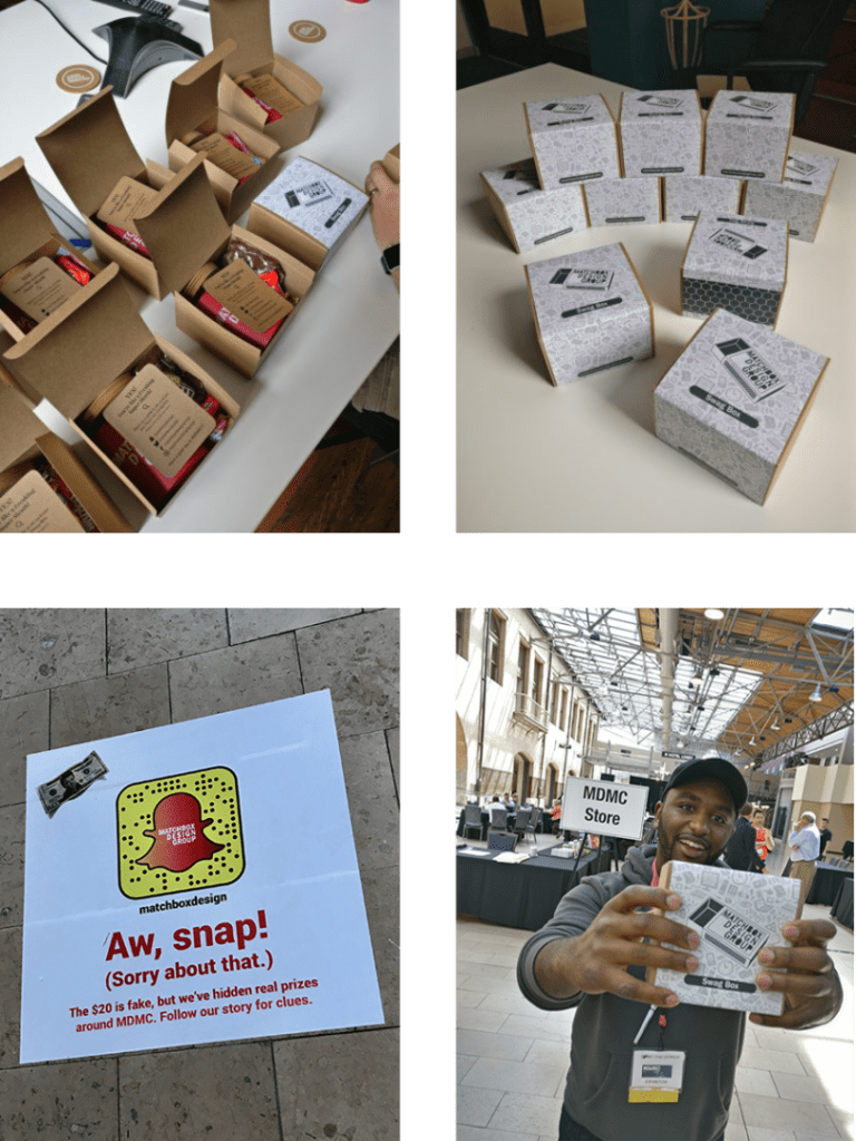 Matchbox Design Group's Snapchat contest to win a swag box at MDMC17 in St. Louis