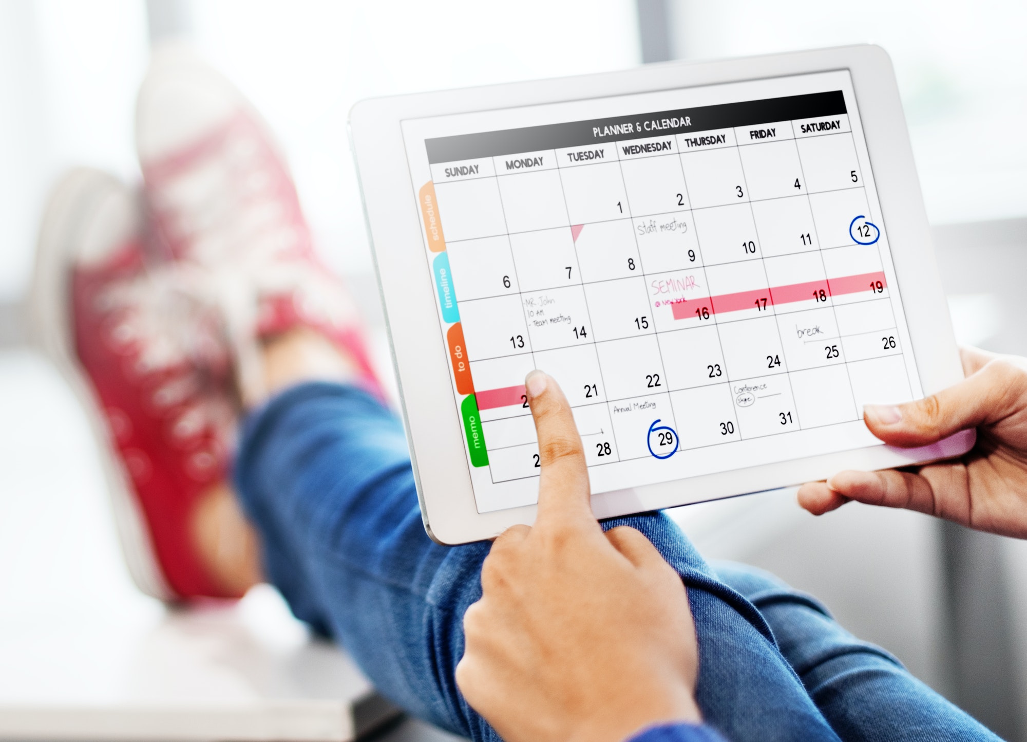 Prepare Topics & Populate Your Content Calendar | Matchbox Design Group | St. Louis, MO Working on a content calendar.