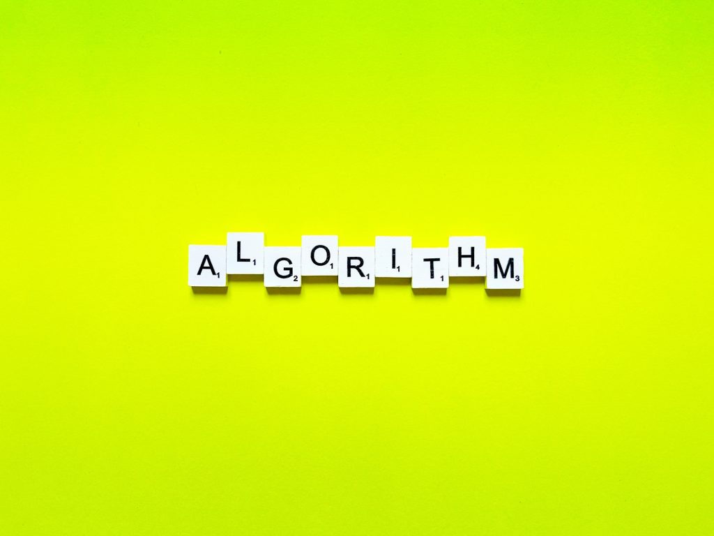 Consider How Google Ranks Websites | Algorithms | Matchbox Design Group Algorithm written in letters.