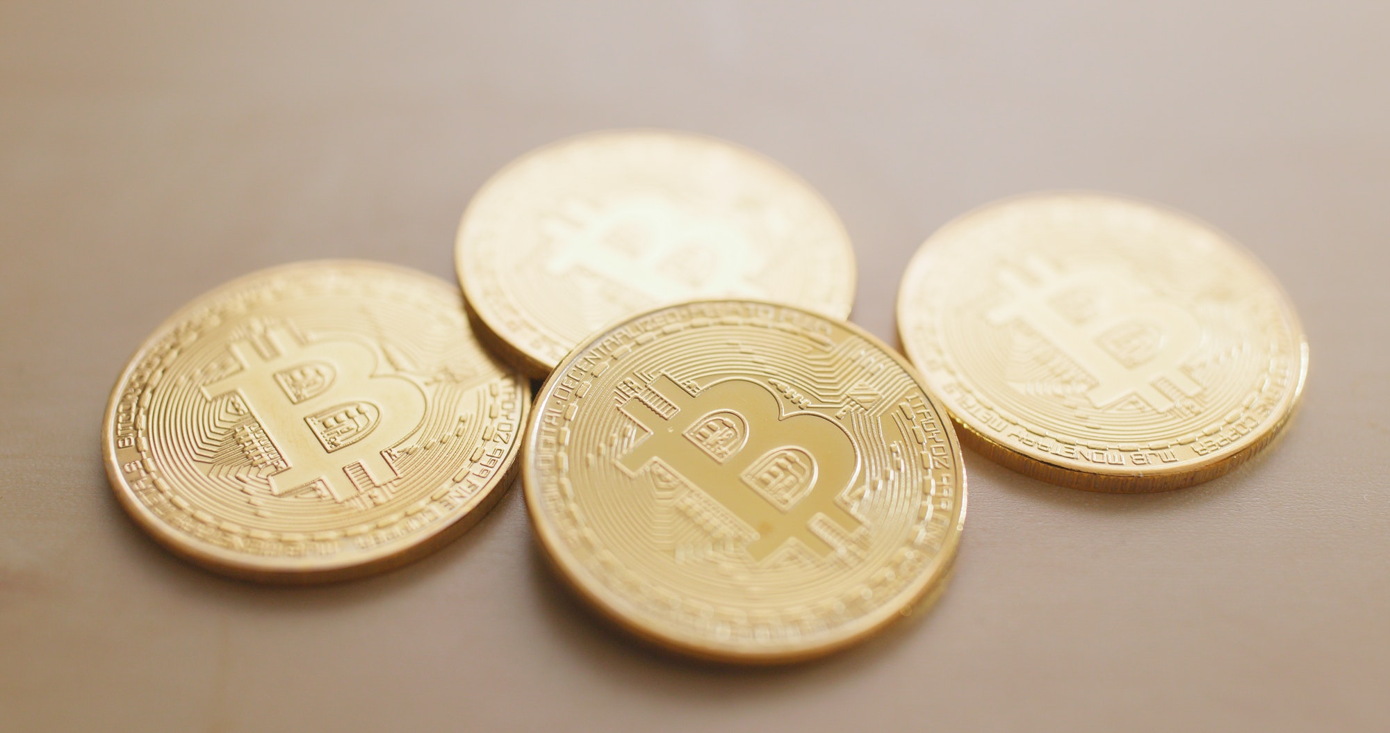 Bitcoin on table