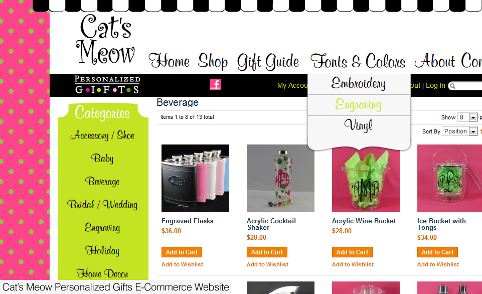 Cat's Meow E-commerce Website