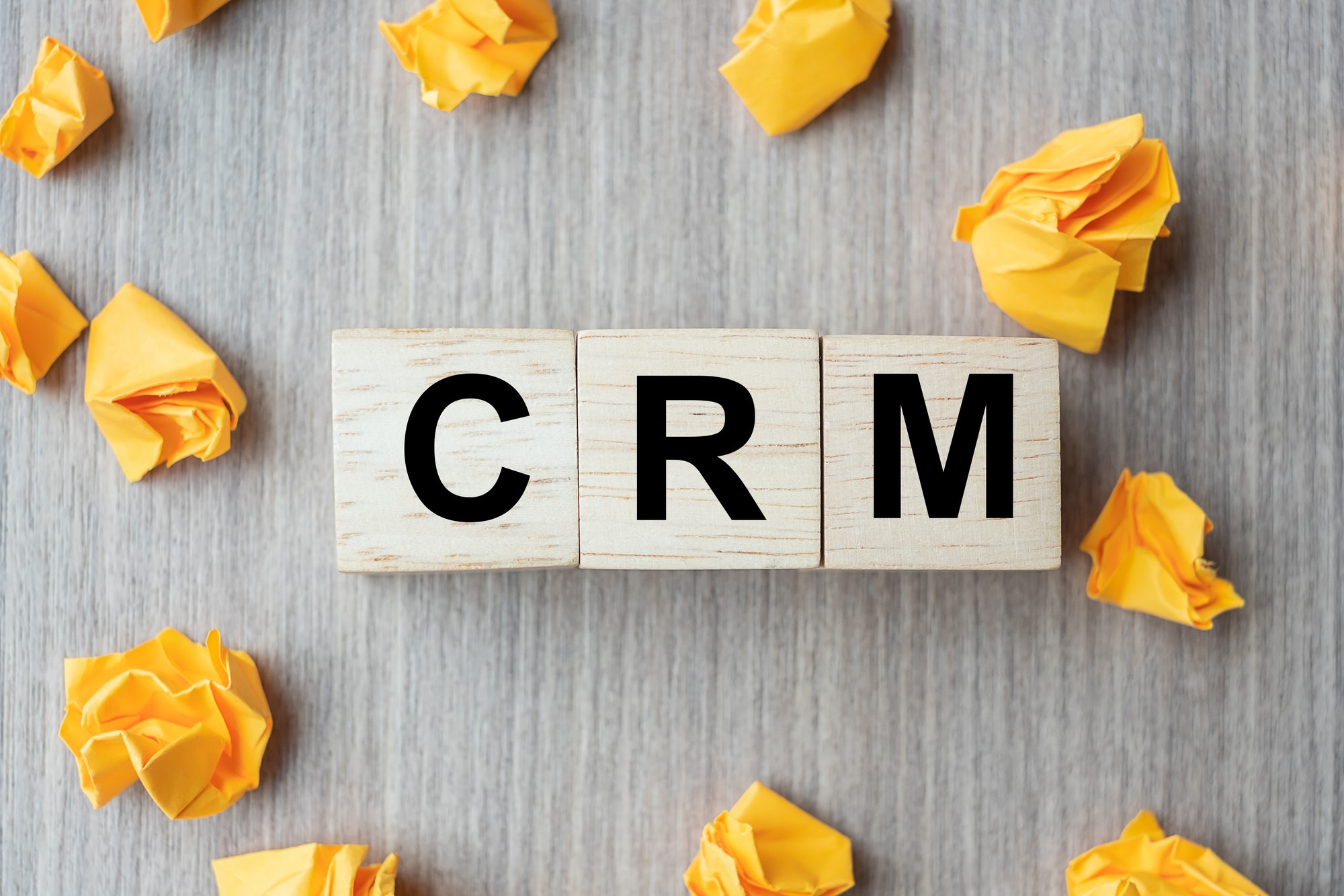 8 Tips For A Killer Social CRM Strategy. CRM cube blocks.