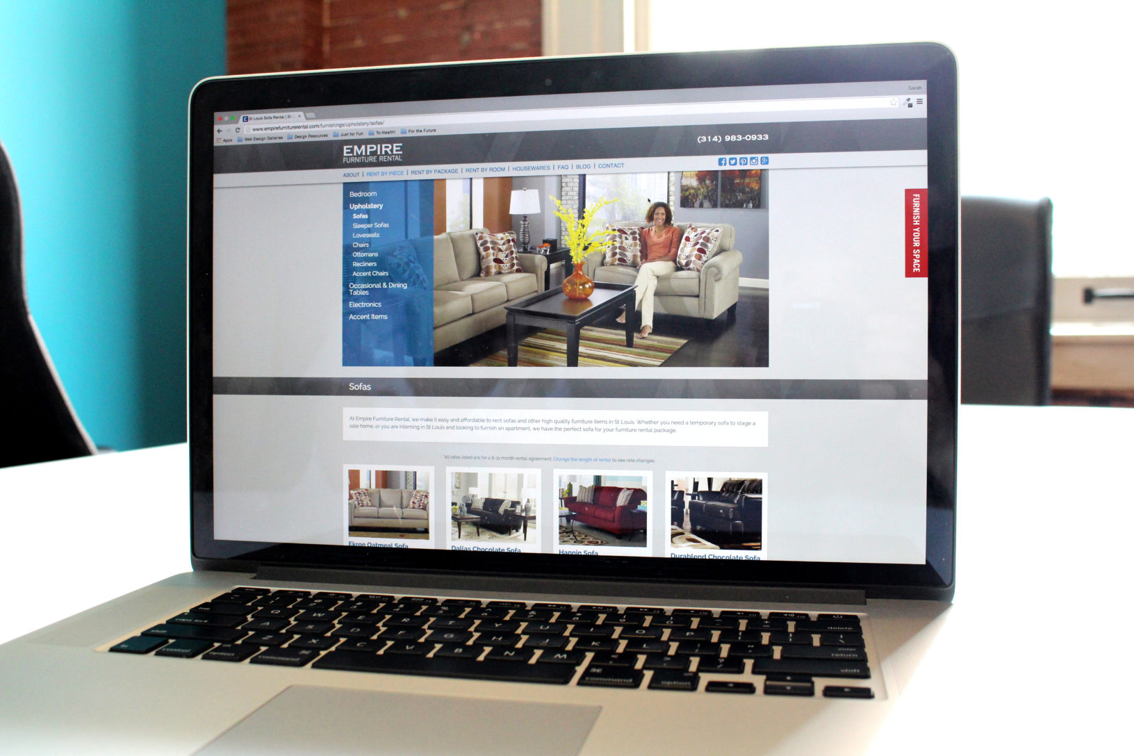 Empire Furniture Rental Website Redesign by Matchbox Design Group