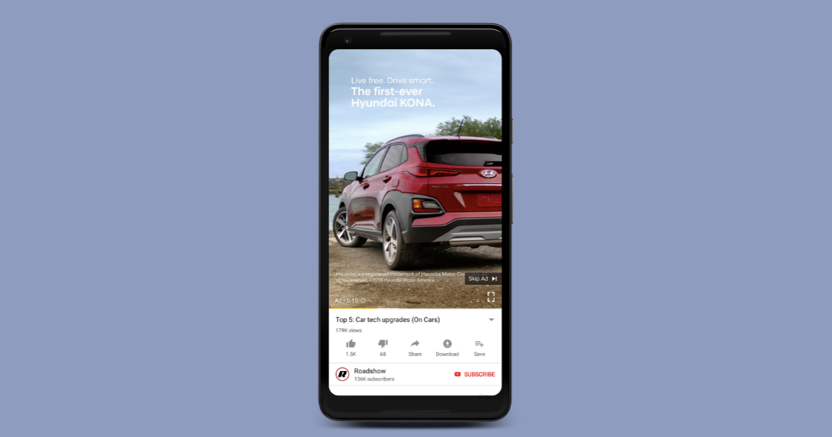 7 Mobile Video Statistics To Reconsider Your Video Marketing Strategy. Car ad on cellphone.