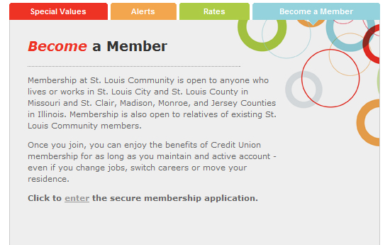 Saint Louis Community Credit Union Desktop Website Homepage Become a Member Tab saint-louis-community-credit-union-desktop-website-homepage-tab-feature-become-a-member-promotions-2010