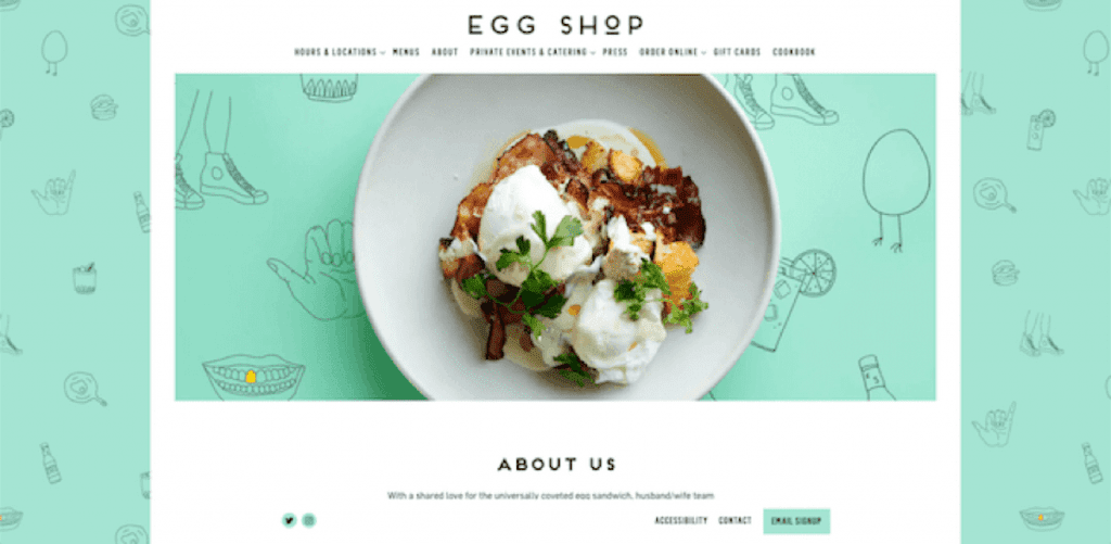 Use Real Photographs And A Visually Attractive Design | Matchbox Design Group Use Real Photographs And A Visually Attractive Design. Egg Shop website.