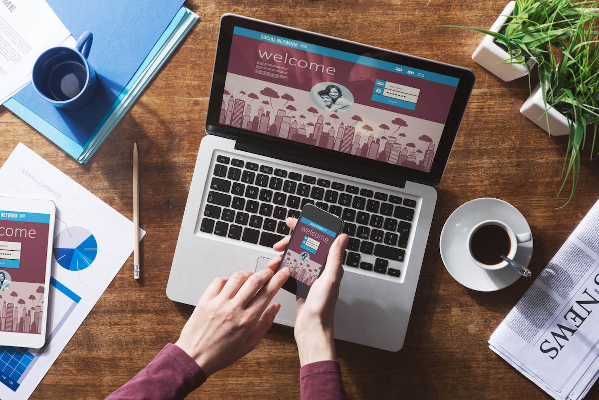 Person On Phone Using Imagery On Your Website.