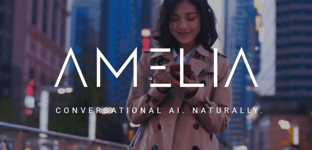 Amelia | AI-Powered Digital Employees | Matchbox Design Group | St. Louis, MO Amelia AI-Powered digital employees home screen.