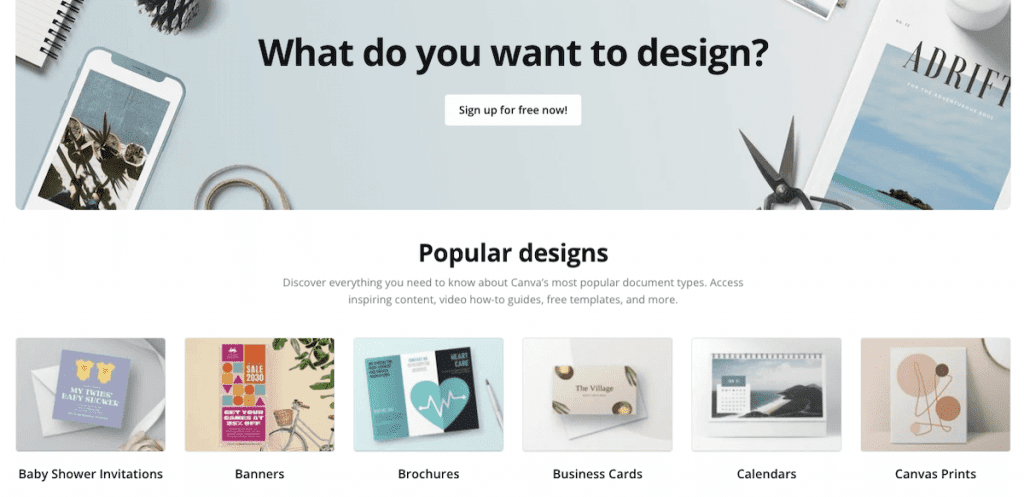 Canva | What Do You Want To Design | Matchbox Design Group Canva Home Screen. Canva is one of the 10 best graphic design tools.