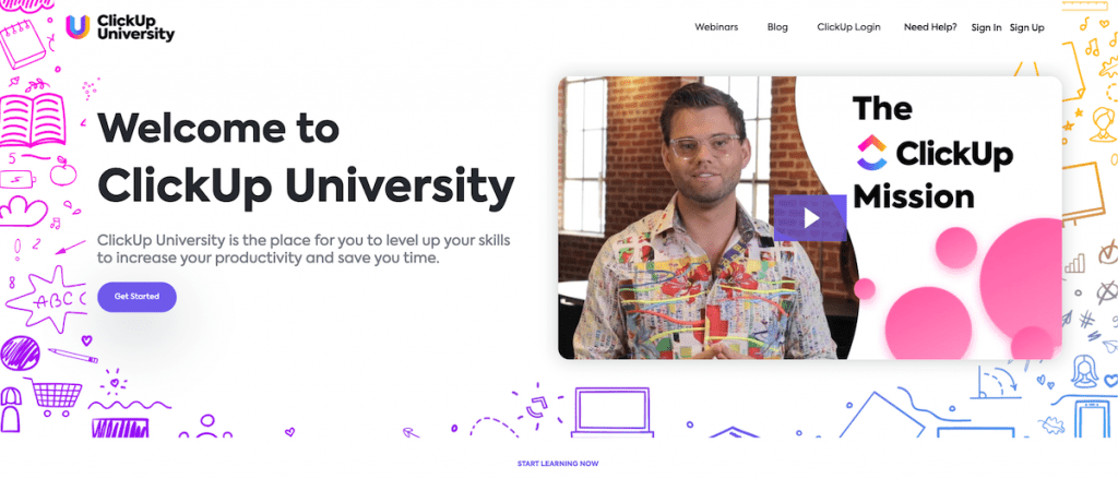 ClickUp University Welcome Screen ClickedUp University Welcome Screen.