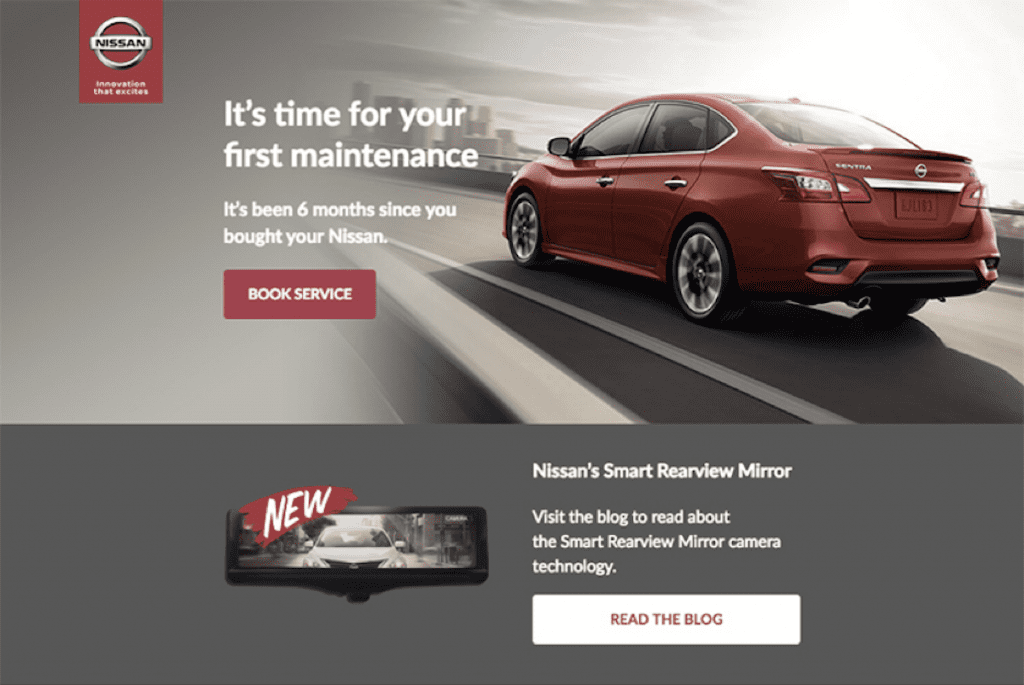 Reach Customers In Real Time | Matchbox Design Group In St. Louis MO Car email showing customers being reached in real-time.