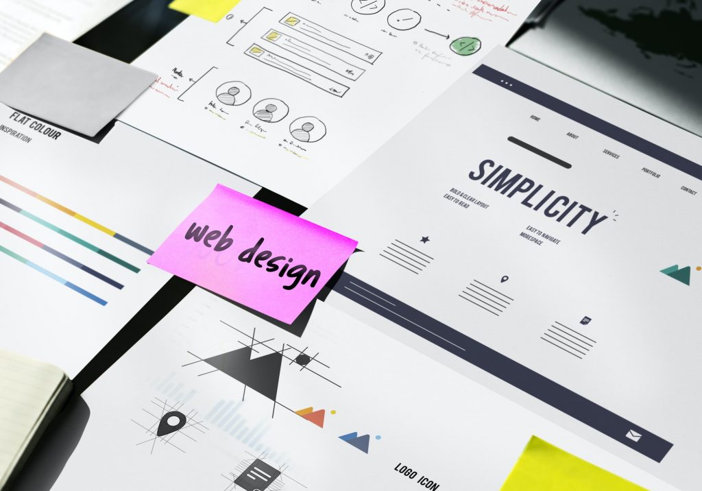 Importance Of Responsive Design | St. Louis Digital Marketing Agency | Matchbox Design Group Web design written on a post-it note.