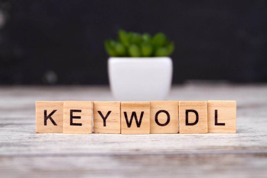 Putting Too Many Keywords On A Single Page | Matchbox Design Group Keywords spelled keywodl with wood blocks.