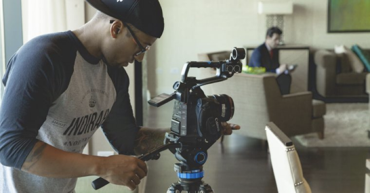 Top 15 Tips For Filming And Editing Marketing Videos. Man video taping B-Roll.