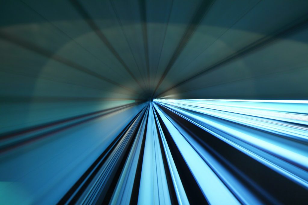 Page Loading Time | Matchbox Design Group | St. Louis, MO Lines in a tunnel representing speed.