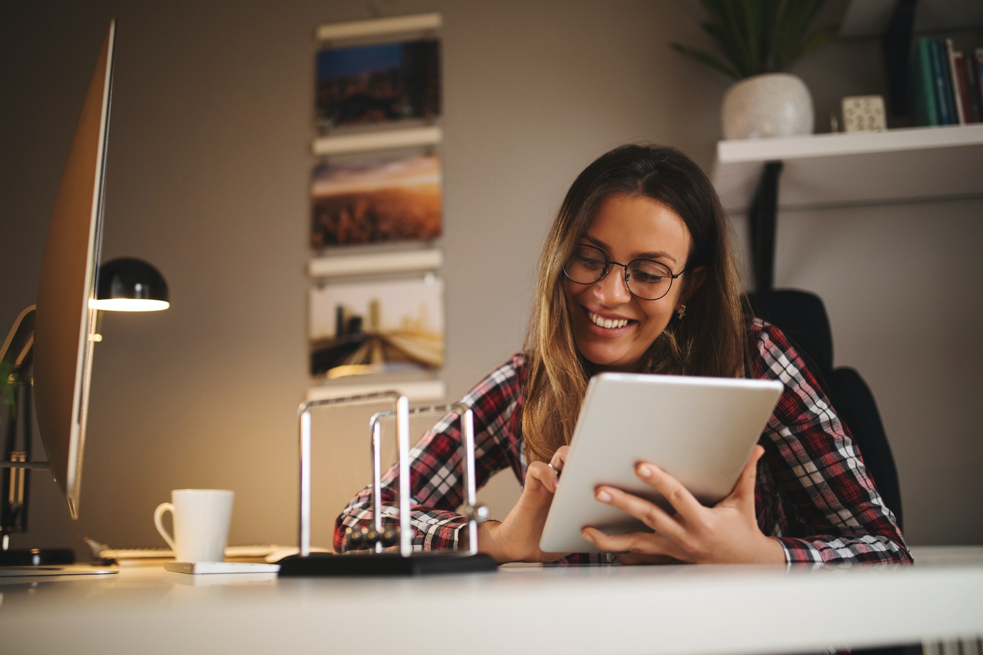 Woman in Technology working remotely.