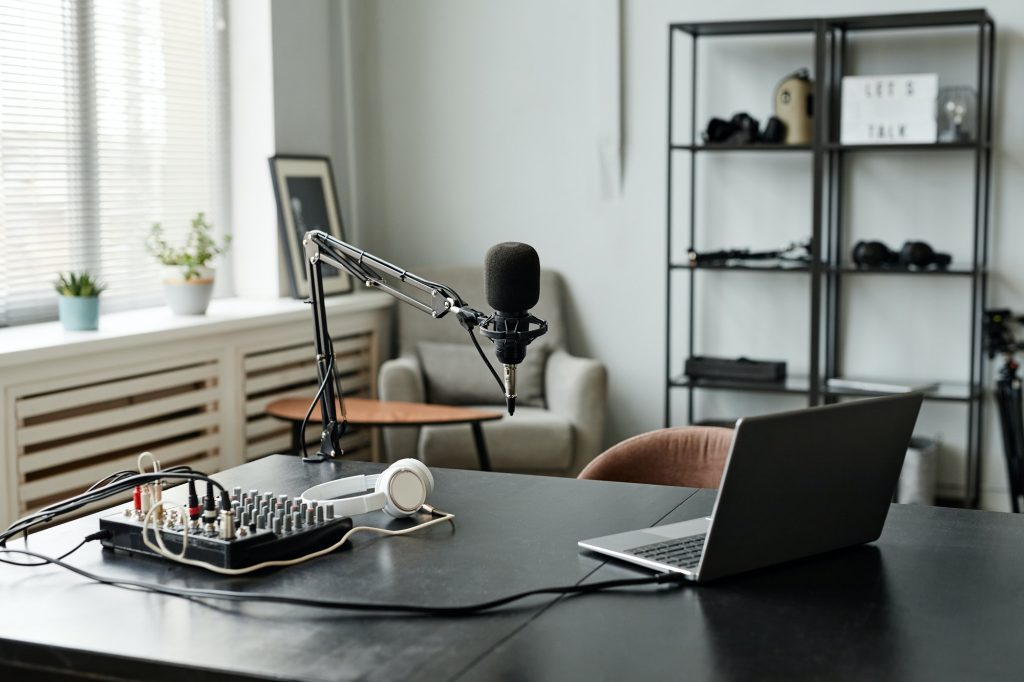 Why We Use Sigma | Mix & Matchbox Podcast In St. Louis, MO Podcast Room Background. Why We Use Figma.