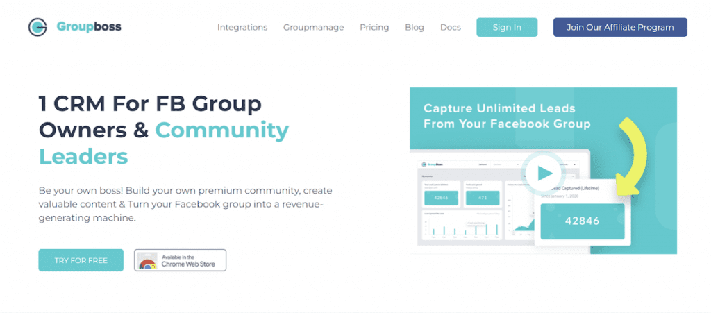 1 CRM For FB Group Owners | Lead Generation | Matchbox Design Group Groupboss - FB Group CRM. Lead Generation Software.