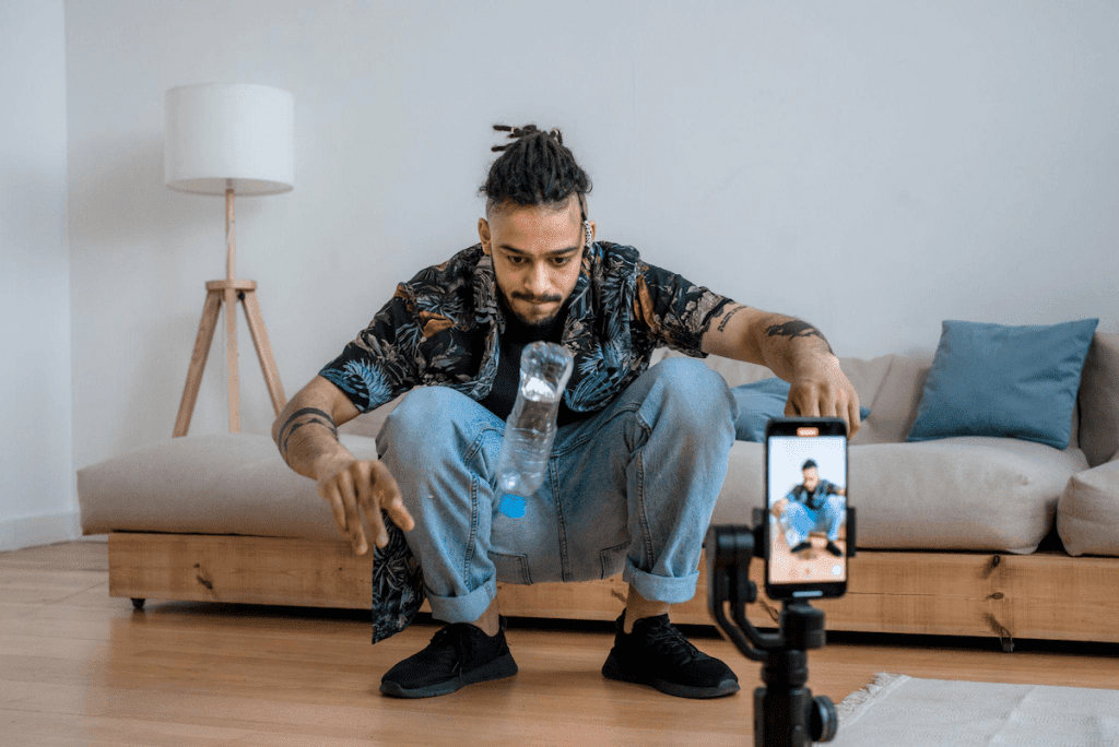 Man Making Content For Social Media