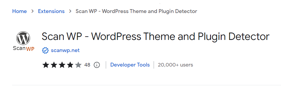 Helpful Chrome Extensions for WordPress Users | Matchbox Design Group | St. Louis, MO Scan WP: WordPress Theme and Plugin Detector extensions