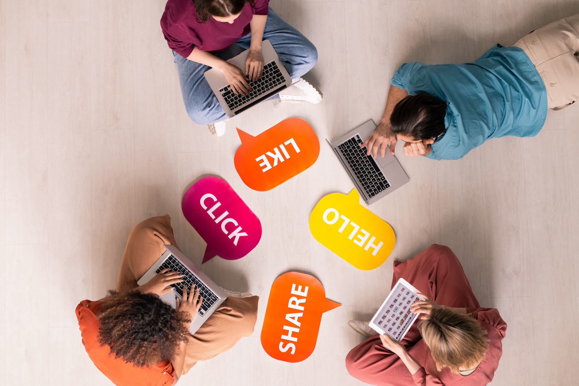 Branding team getting started in social media