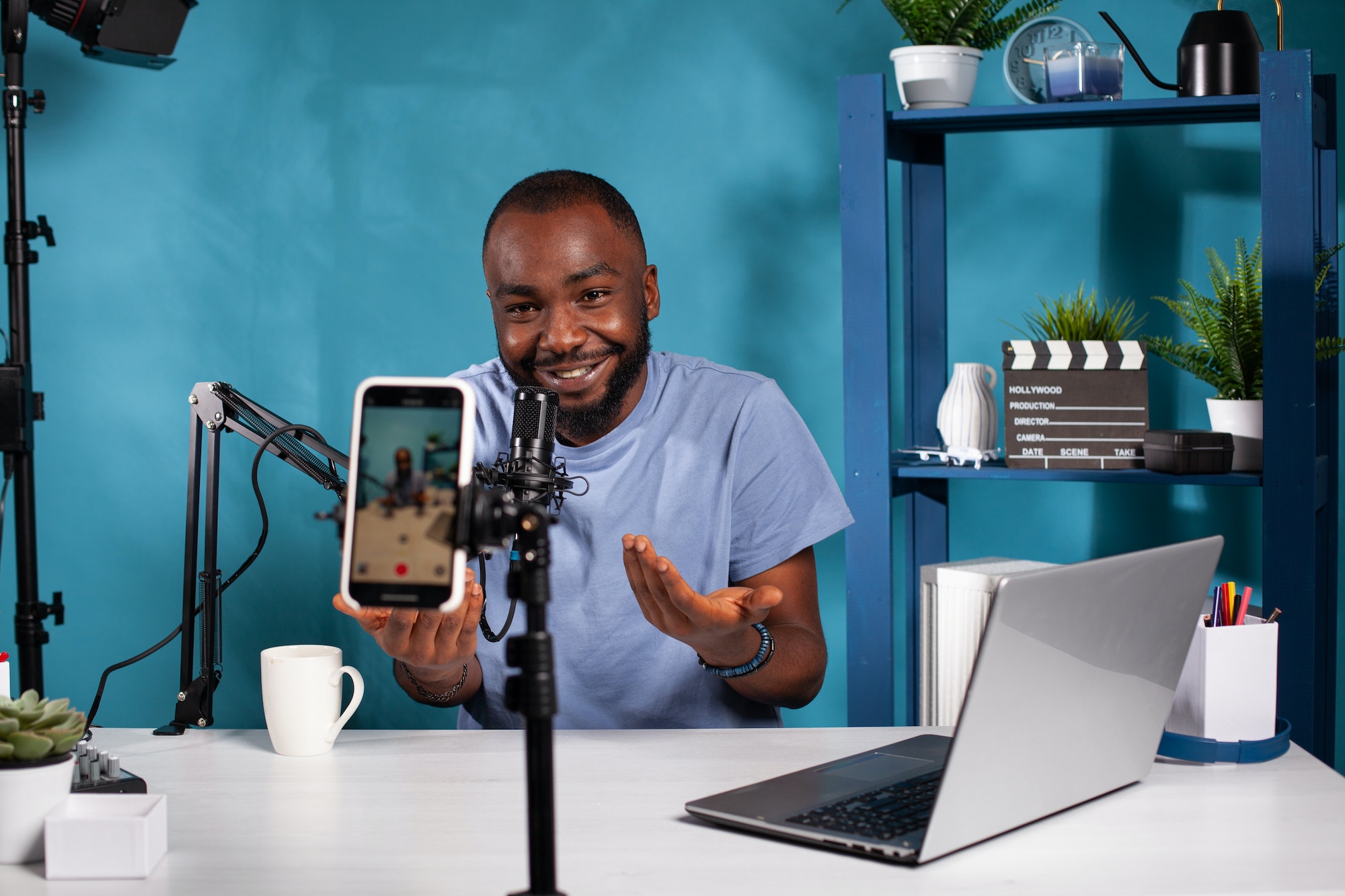Man Making Must-Have Interactive Content for B2B Companies.