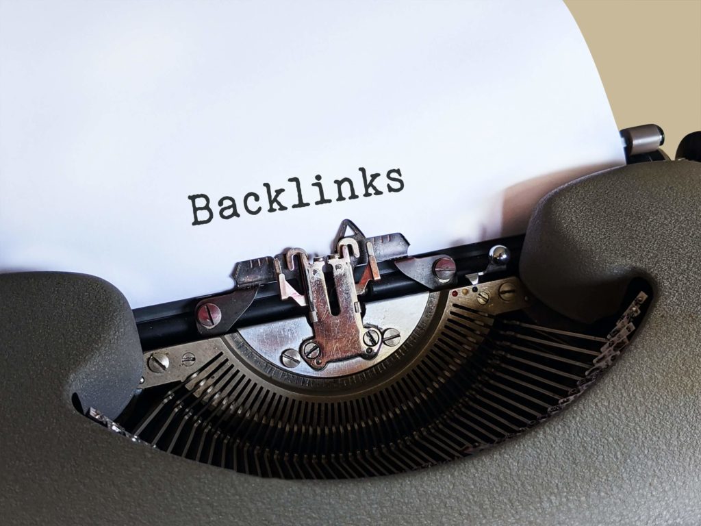 Backlinks typed on typewriter