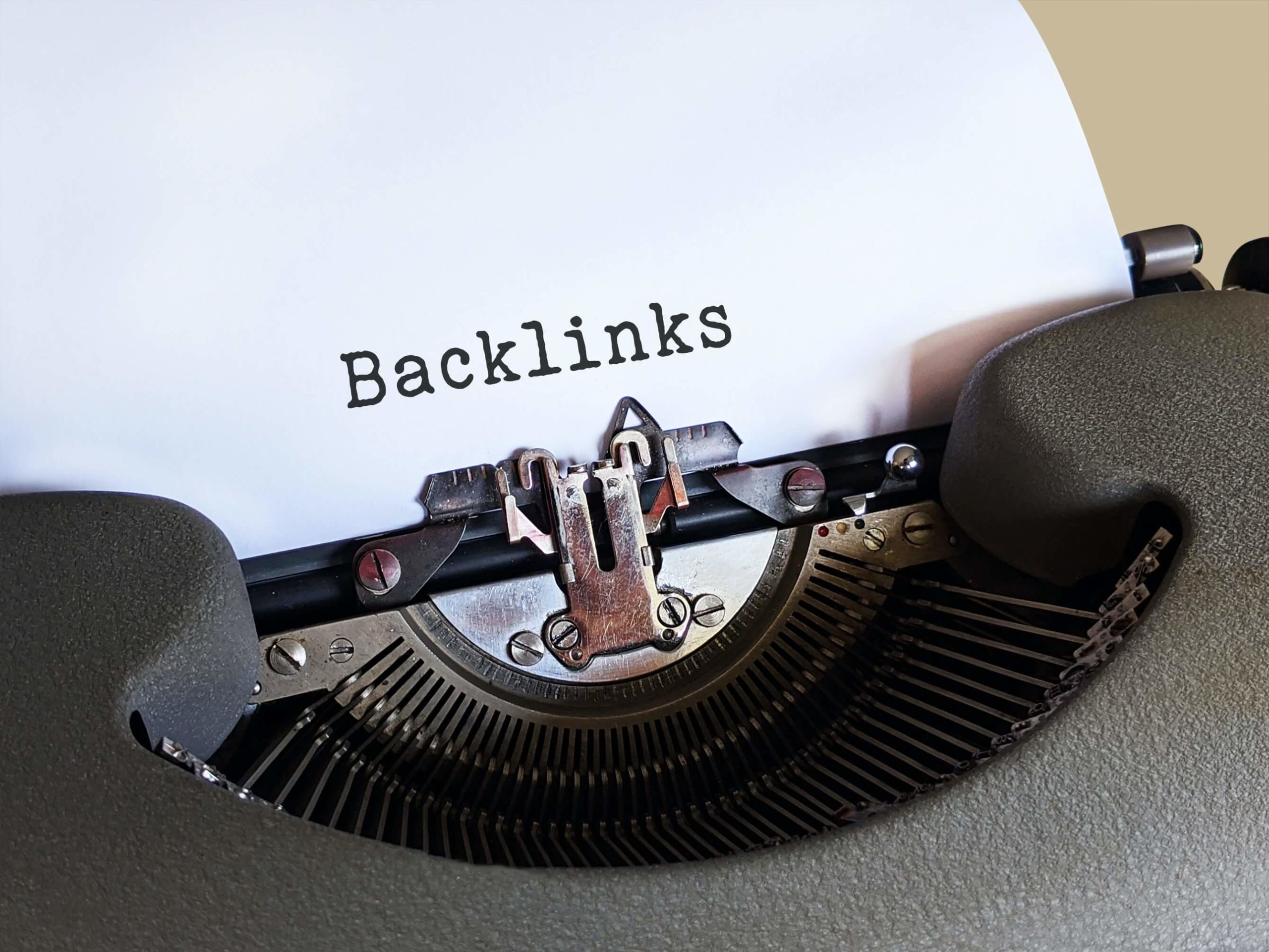 Backlinks typed on typewriter