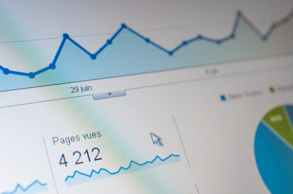 Continuously Track and Analyze Results A screen with content analytics displayed.