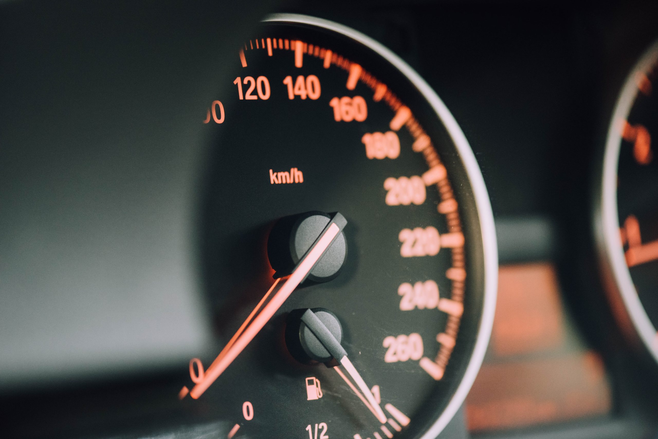 An automobile dashboard.