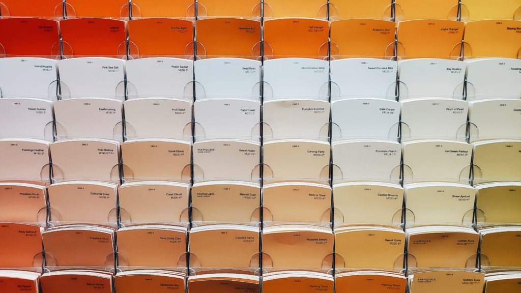 color choice A color pallet.