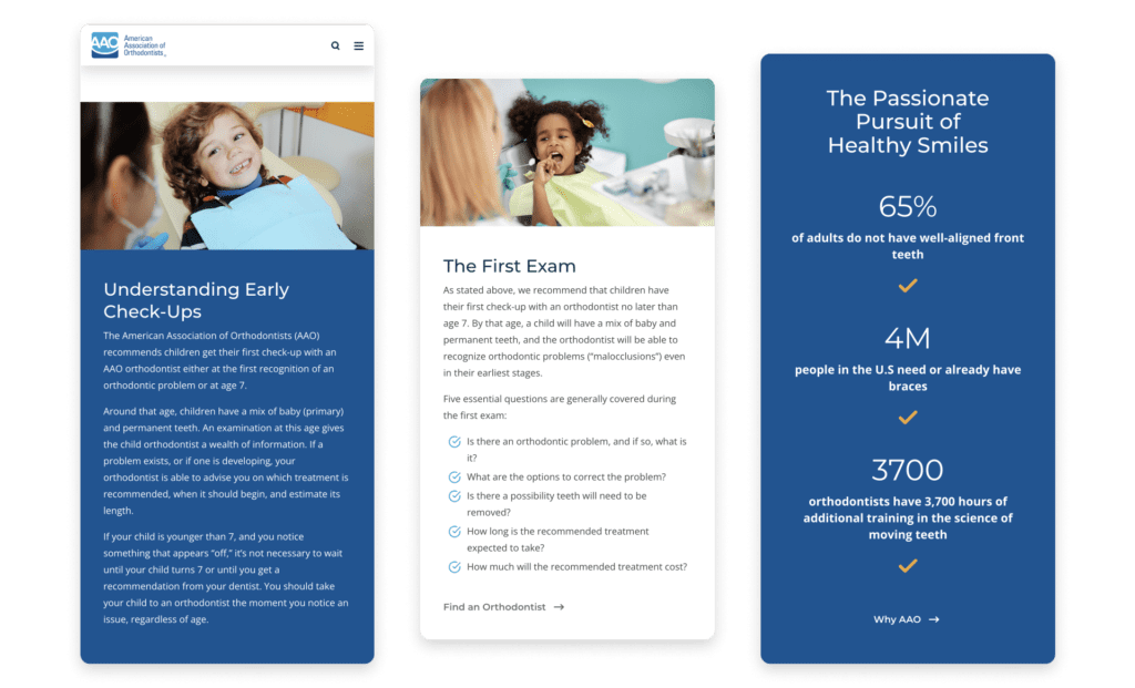 American Association Of Orthodontists Website Rebuild