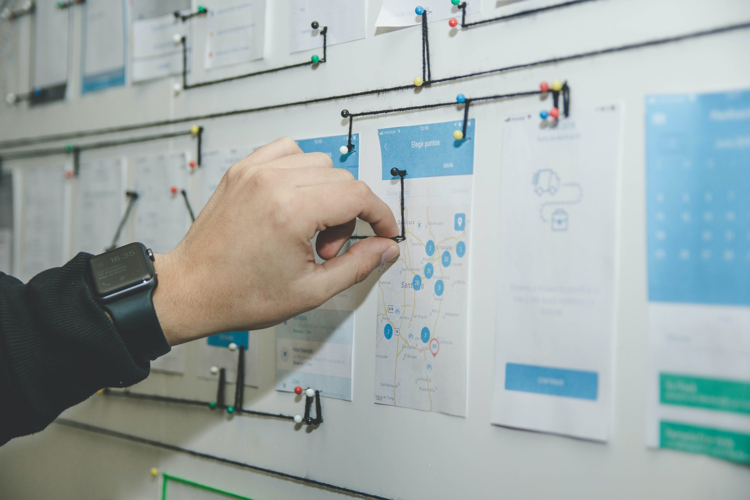 A person planning a workflow