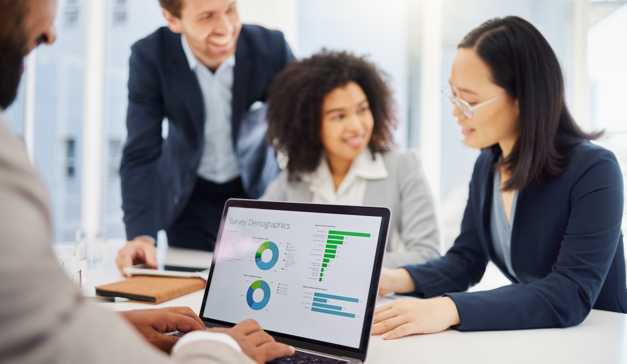 Workers Developing A Digital Targeted Demographic Marketing