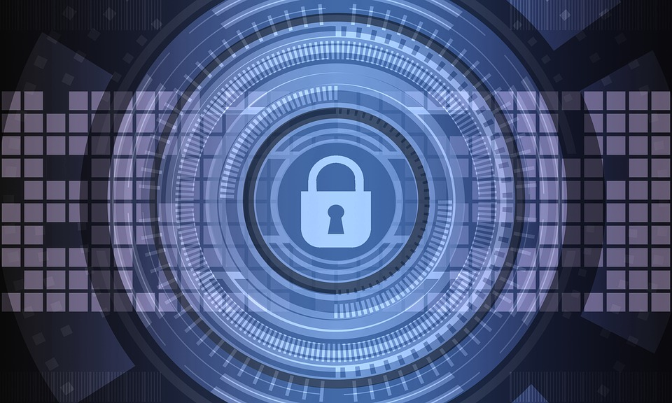 A graphic displaying data security