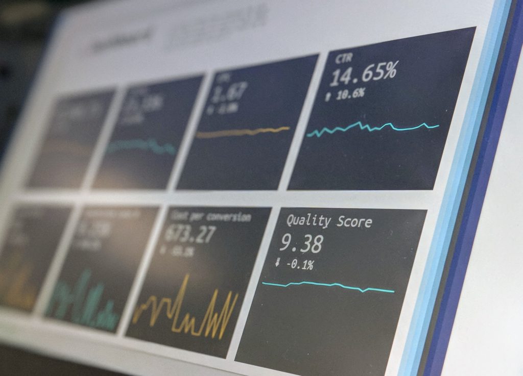 a computer screen displaying marketing analytics