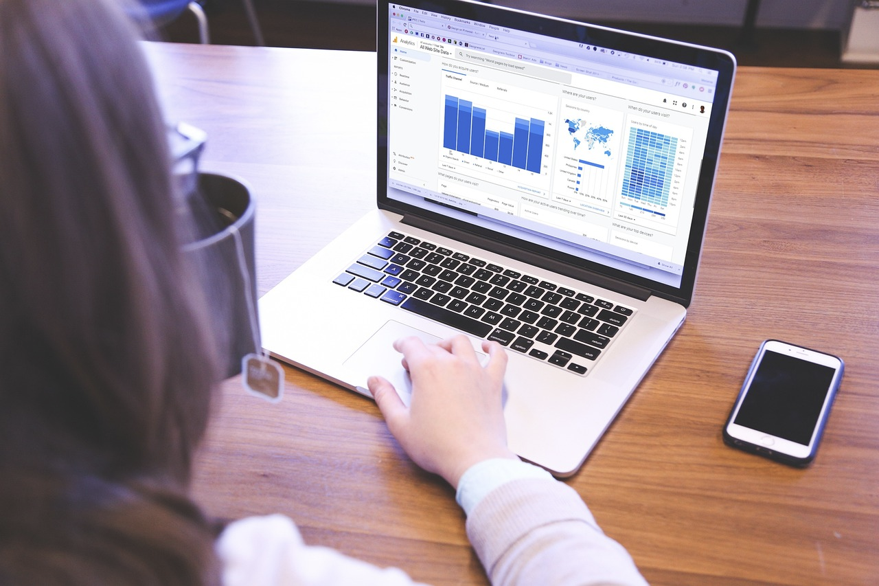 Woman Using User-Centric Website Tools.