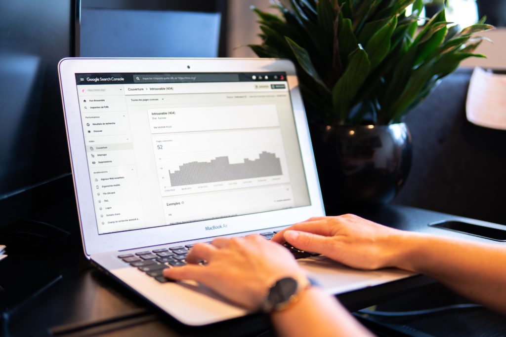 driving-traffic-to-website A person checking their website traffic on Google Search Console