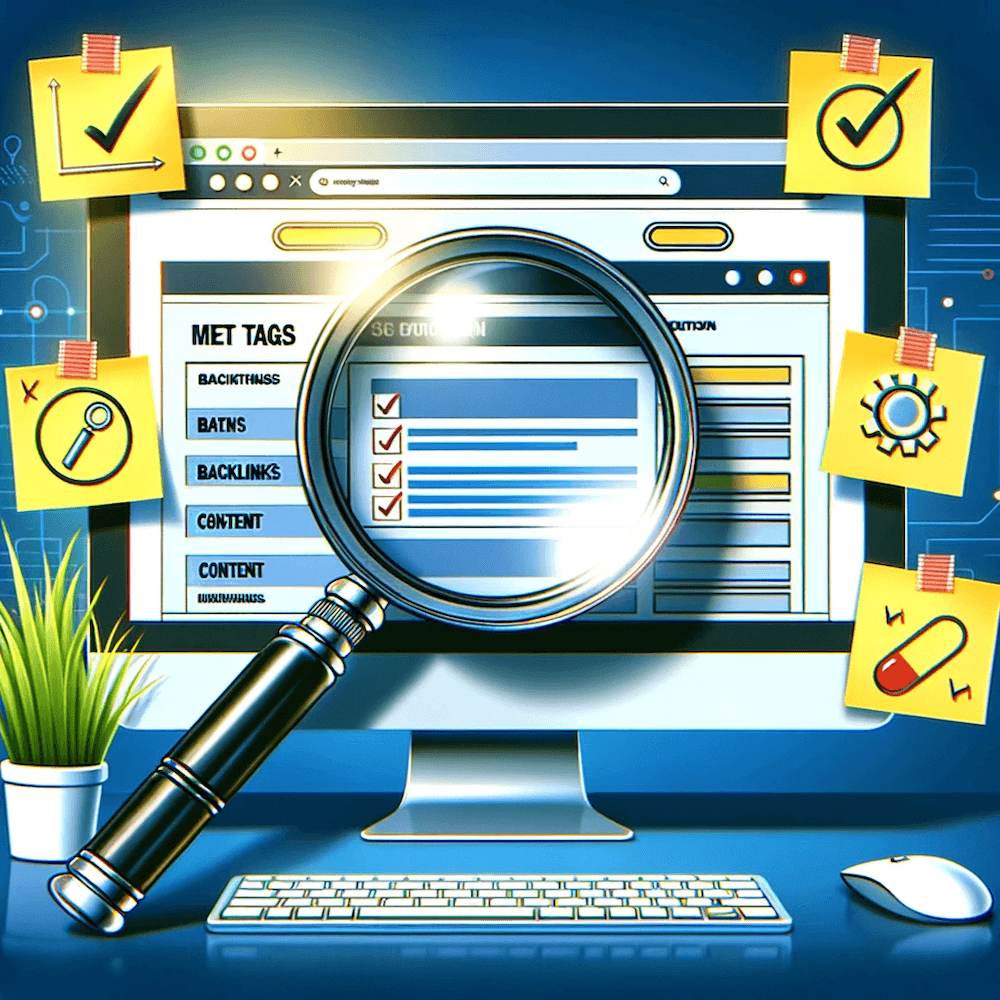 SEO Audits | Matchbox Design Group | St. Louis, MO Eye glass over a computer representing search after technical optimizations.