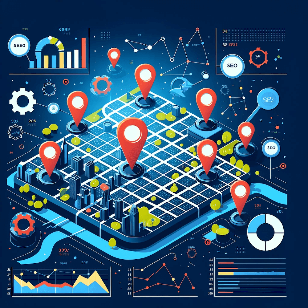 Local SEO Map | Matchbox Design Group | St. Louis, MO Local Map Illustration. St. Louis Keyword Research. Local SEO Map.