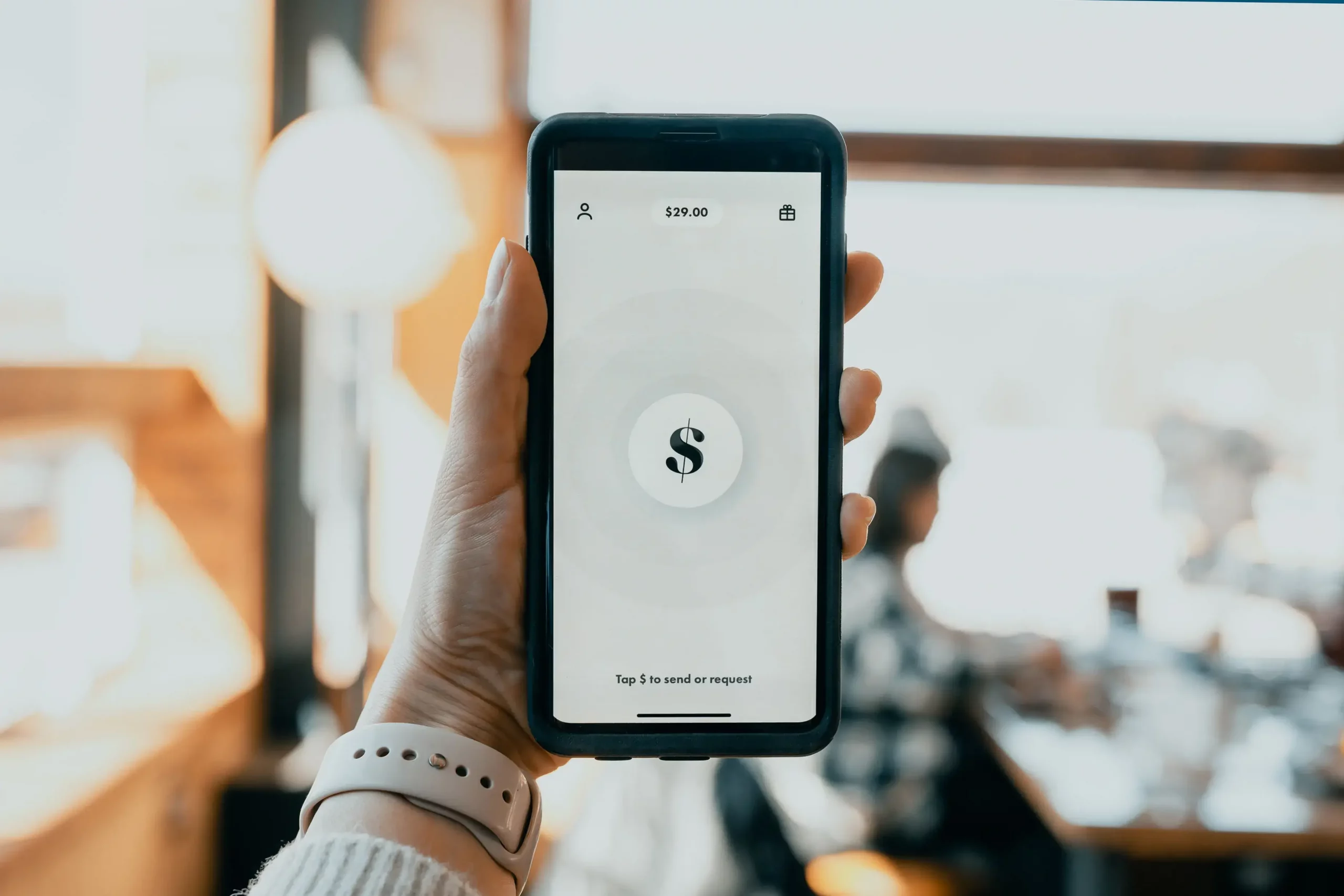A phone with an eCommerce store open