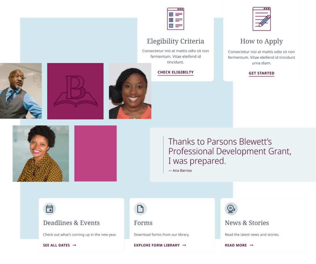 Parsons Blewett website rebuild