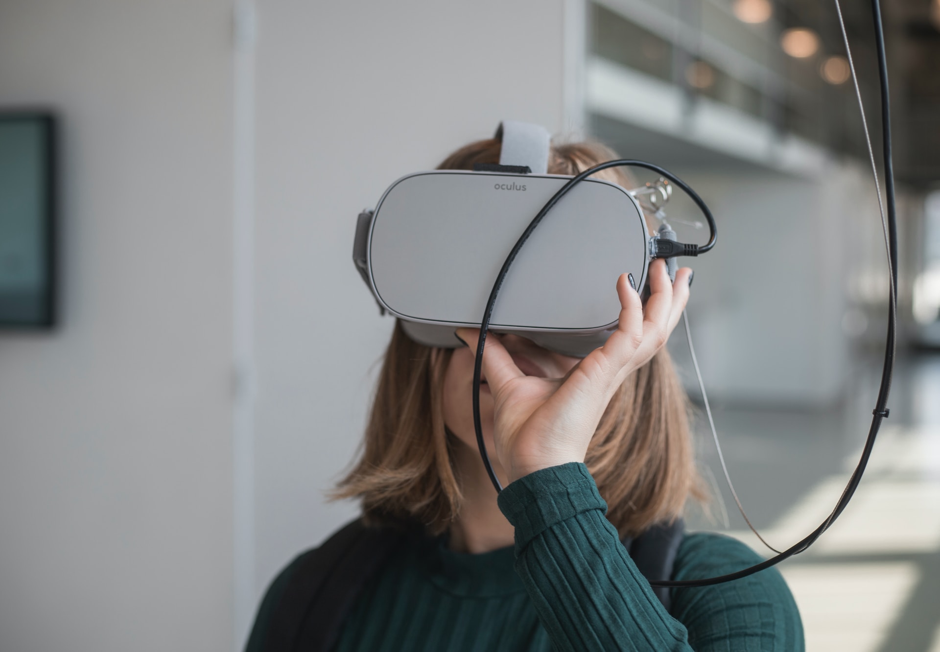 A customer checking out products in VR, the future of virtual and augmented reality in branding