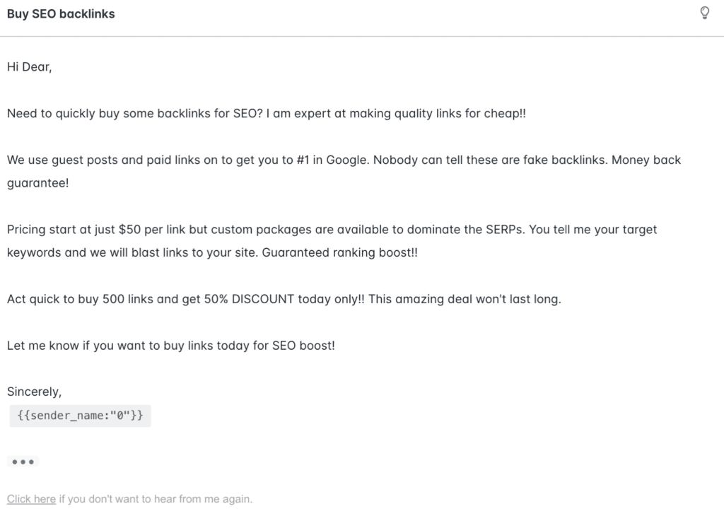 Avoid Lack Of Personalization