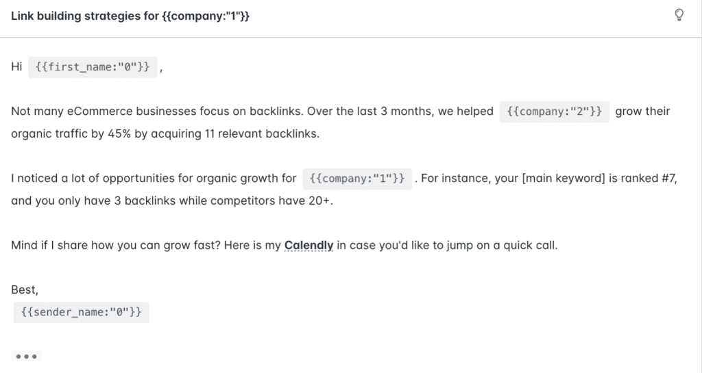 How to improve the email.