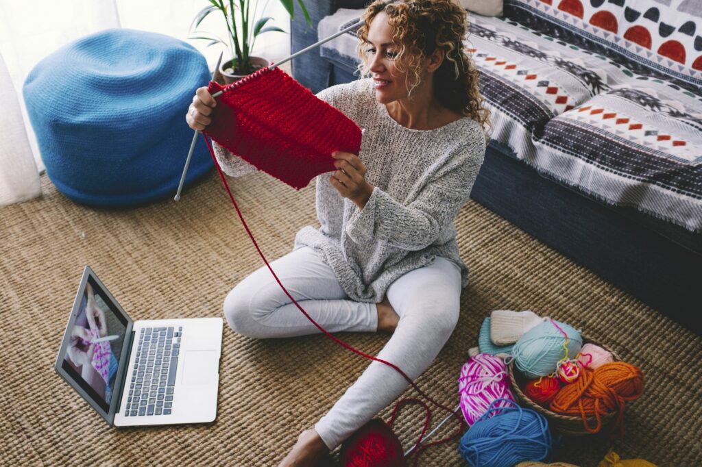 Crafting Content That Converts | Matchbox Design Group Crafting Content That Converts. Woman using content that has converted her into crafting.